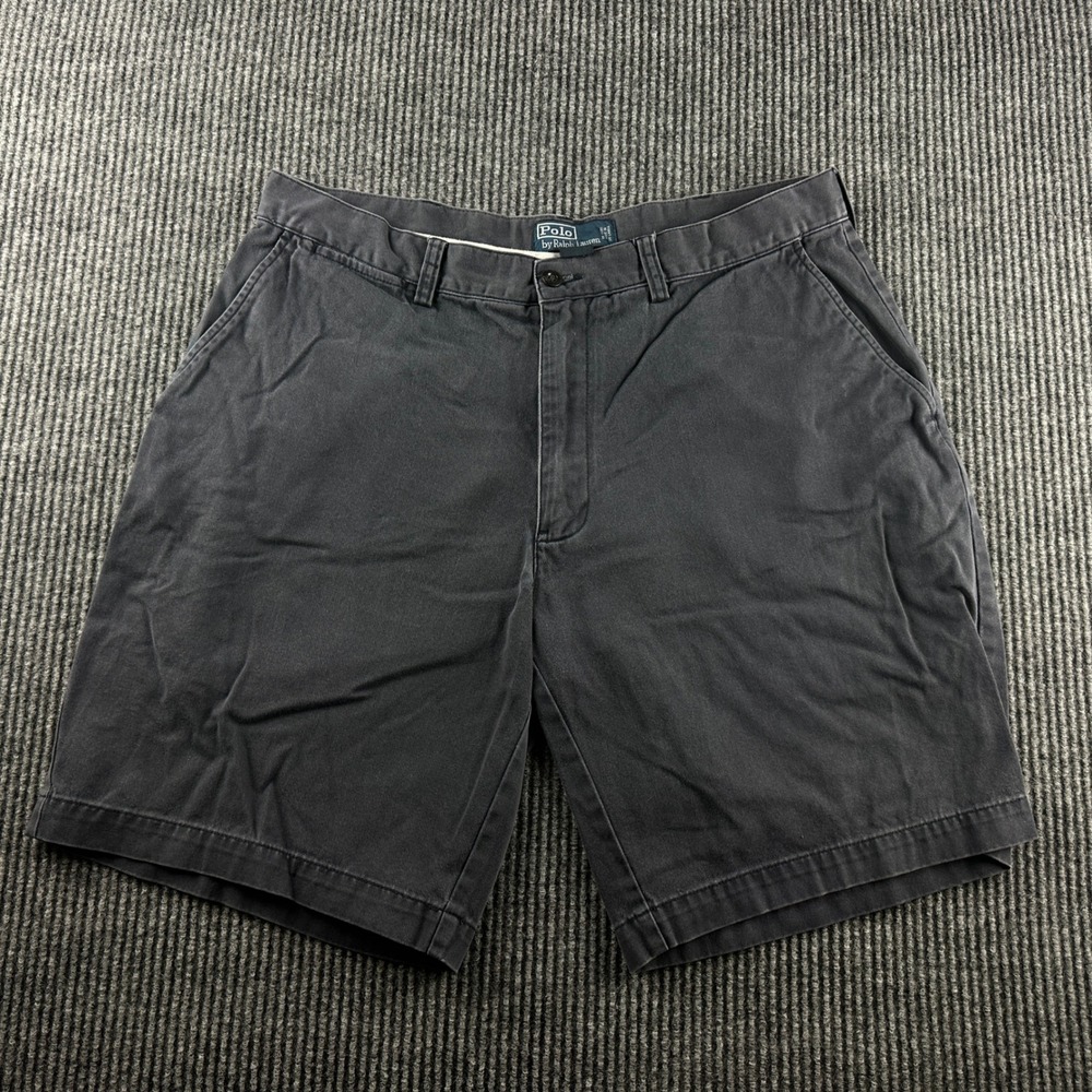 Polo Ralph Lauren Mens Prospect Short 35 Charcoal Gray Cotton Chino 9 Inseam